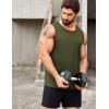 imageCOOFANDY Mens 2 Pack Muscle Sleeveless Shirt Dry Fit Workout Gym Tank TopsBlackArmy Green