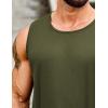 imageCOOFANDY Mens 2 Pack Muscle Sleeveless Shirt Dry Fit Workout Gym Tank TopsBlackArmy Green