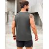 imageCOOFANDY Mens 2 Pack Muscle Sleeveless Shirt Dry Fit Workout Gym Tank TopsBlackDark Grey