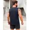 imageCOOFANDY Mens 2 Pack Muscle Sleeveless Shirt Dry Fit Workout Gym Tank TopsBlackNavy Blue