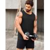 imageCOOFANDY Mens 2 Pack Muscle Sleeveless Shirt Dry Fit Workout Gym Tank TopsBlackWhite