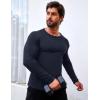 imageCOOFANDY Mens 2 Pack Muscle TShirt Stretch Long Sleeve Gym Workout Bodybuilding Training Tee Shirts Casual Hipster TopsAblackNavy Blue