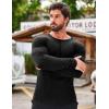 imageCOOFANDY Mens 2 Pack Muscle TShirt Stretch Long Sleeve Gym Workout Bodybuilding Training Tee Shirts Casual Hipster TopsAblackWhite