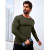 imageCOOFANDY Mens 2 Pack Muscle TShirt Stretch Long Sleeve Gym Workout Bodybuilding Training Tee Shirts Casual Hipster TopsAblueArmy Green