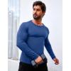 imageCOOFANDY Mens 2 Pack Muscle TShirt Stretch Long Sleeve Gym Workout Bodybuilding Training Tee Shirts Casual Hipster TopsBlackDark Blue