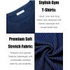 imageCOOFANDY Mens 2 Pack Muscle TShirt Stretch Long Sleeve Gym Workout Bodybuilding Training Tee Shirts Casual Hipster TopsBlackDark Blue
