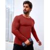 imageCOOFANDY Mens 2 Pack Muscle TShirt Stretch Long Sleeve Gym Workout Bodybuilding Training Tee Shirts Casual Hipster TopsBlackRed