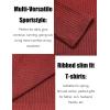 imageCOOFANDY Mens 2 Pack Muscle TShirt Stretch Long Sleeve Gym Workout Bodybuilding Training Tee Shirts Casual Hipster TopsBlackRed
