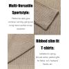 imageCOOFANDY Mens 2 Pack Muscle TShirt Stretch Long Sleeve Gym Workout Bodybuilding Training Tee Shirts Casual Hipster TopsDark GreyKhaki