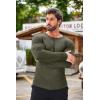 imageCOOFANDY Mens 2 Pack Muscle TShirt Stretch Long Sleeve Gym Workout Bodybuilding Training Tee Shirts Casual Hipster TopsNavy BlueArmy Green