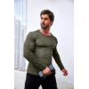imageCOOFANDY Mens 2 Pack Muscle TShirt Stretch Long Sleeve Gym Workout Bodybuilding Training Tee Shirts Casual Hipster TopsNavy BlueArmy Green