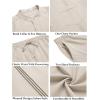 imageCOOFANDY Mens 2 Piece Cotton Sets Casual Long Sleeve Cuban Henley Shirt and Loose Pants Set Beach Vacation OutfitsBeige