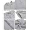 imageCOOFANDY Mens 2 Piece Cotton Sets Casual Long Sleeve Cuban Henley Shirt and Loose Pants Set Beach Vacation OutfitsLight Grey