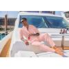 imageCOOFANDY Mens 2 Piece Cotton Sets Casual Long Sleeve Cuban Henley Shirt and Loose Pants Set Beach Vacation OutfitsPink
