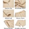 imageCOOFANDY Mens 2 Piece Tracksuit Set Polo Athletic Sweatsuit Quarter Zip Jogging Long Sleeve Casual Sports OutfitsBeige