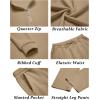 imageCOOFANDY Mens 2 Piece Tracksuit Set Polo Athletic Sweatsuit Quarter Zip Jogging Long Sleeve Casual Sports OutfitsKhaki