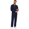 imageCOOFANDY Mens 2 Piece Tracksuit Set Polo Athletic Sweatsuit Quarter Zip Jogging Long Sleeve Casual Sports OutfitsNavy Blue