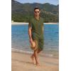 imageCOOFANDY Mens 2 Pieces Linen Set Casual Henley Shirts Short Sleeve Beach Yoga Shorts Summer Pants OutfitsArmy Green
