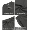 imageCOOFANDY Mens 2 Pieces Linen Set Casual Henley Shirts Short Sleeve Beach Yoga Shorts Summer Pants OutfitsDark Grey