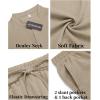 imageCOOFANDY Mens 2 Pieces Linen Set Casual Henley Shirts Short Sleeve Beach Yoga Shorts Summer Pants OutfitsKhaki