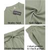 imageCOOFANDY Mens 2 Pieces Linen Set Casual Henley Shirts Short Sleeve Beach Yoga Shorts Summer Pants OutfitsLight Green