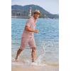 imageCOOFANDY Mens 2 Pieces Linen Set Casual Henley Shirts Short Sleeve Beach Yoga Shorts Summer Pants OutfitsPink