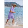 imageCOOFANDY Mens 2 Pieces Linen Set Casual Henley Shirts Short Sleeve Beach Yoga Shorts Summer Pants OutfitsPurple