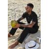 imageCOOFANDY Mens 2 Pieces Set Short Sleeve Casual Henley Shirts Beach Yoga Pants Summer Beach OutfitBlack