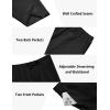 imageCOOFANDY Mens 2 Pieces Set Short Sleeve Casual Henley Shirts Beach Yoga Pants Summer Beach OutfitBlack