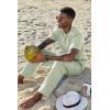 imageCOOFANDY Mens 2 Pieces Set Short Sleeve Casual Henley Shirts Beach Yoga Pants Summer Beach OutfitLight Green