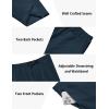 imageCOOFANDY Mens 2 Pieces Set Short Sleeve Casual Henley Shirts Beach Yoga Pants Summer Beach OutfitNavy Blue