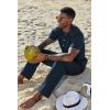 imageCOOFANDY Mens 2 Pieces Set Short Sleeve Casual Henley Shirts Beach Yoga Pants Summer Beach OutfitNavy Blue
