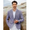 imageCOOFANDY Mens Blazer Casual Slim Fit Sport Coats Two Button Lightweight Suit JacketCheckered Blazer  Blue