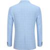 imageCOOFANDY Mens Blazer Casual Slim Fit Sport Coats Two Button Lightweight Suit JacketCheckered Blazer  Clear Blue