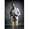 imageCOOFANDY Mens Blazer Casual Slim Fit Sport Coats Two Button Lightweight Suit JacketCheckered Blazer  Clear Blue