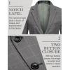 imageCOOFANDY Mens Blazer Casual Slim Fit Sport Coats Two Button Lightweight Suit JacketCheckered Blazer  Gray