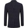 imageCOOFANDY Mens Blazer Casual Slim Fit Sport Coats Two Button Lightweight Suit JacketCheckered Blazer  Navy Blue