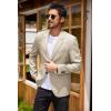 imageCOOFANDY Mens Blazer Casual Slim Fit Sport Coats Two Button Lightweight Suit JacketLight Khaki