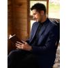imageCOOFANDY Mens Blazer Casual Slim Fit Sport Coats Two Button Lightweight Suit JacketNavy Blue