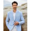 imageCOOFANDY Mens Blazer Casual Slim Fit Sport Coats Two Button Lightweight Suit JacketSky Blue