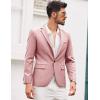 imageCOOFANDY Mens Blazer Casual Sport Coats Slim Fit One Button Suit Jacket Lightweight Sports JacketBrick Red
