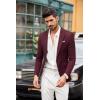 imageCOOFANDY Mens Blazer Casual Sport Coats Slim Fit One Button Suit Jacket Lightweight Sports JacketBurgundy