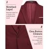 imageCOOFANDY Mens Blazer Casual Sport Coats Slim Fit One Button Suit Jacket Lightweight Sports JacketBurgundy