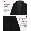 imageCOOFANDY Mens Blazer Casual Sport Coats Slim Fit One Button Suit Jacket Lightweight Sports JacketDark Black
