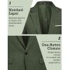 imageCOOFANDY Mens Blazer Casual Sport Coats Slim Fit One Button Suit Jacket Lightweight Sports JacketDark Green