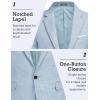 imageCOOFANDY Mens Blazer Casual Sport Coats Slim Fit One Button Suit Jacket Lightweight Sports JacketLight Blue
