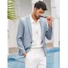 imageCOOFANDY Mens Blazer Casual Sport Coats Slim Fit One Button Suit Jacket Lightweight Sports JacketLight Blue