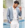 imageCOOFANDY Mens Blazer Casual Sport Coats Slim Fit One Button Suit Jacket Lightweight Sports JacketLight Blue
