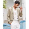 imageCOOFANDY Mens Blazer Casual Sport Coats Slim Fit One Button Suit Jacket Lightweight Sports JacketLight Khaki