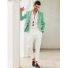 imageCOOFANDY Mens Blazer Casual Sport Coats Slim Fit One Button Suit Jacket Lightweight Sports JacketMint Green